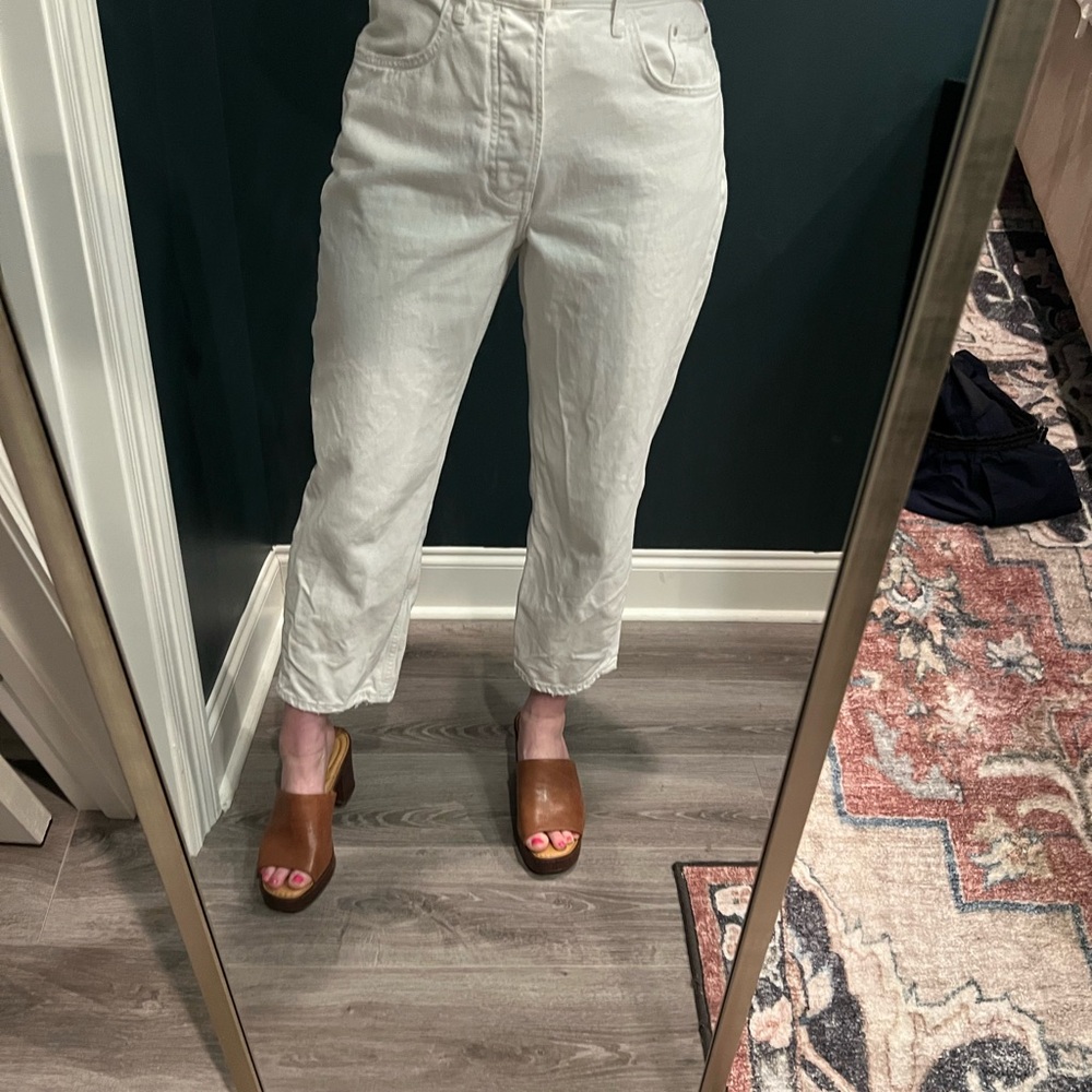 River Island Cream Ankle Jeans